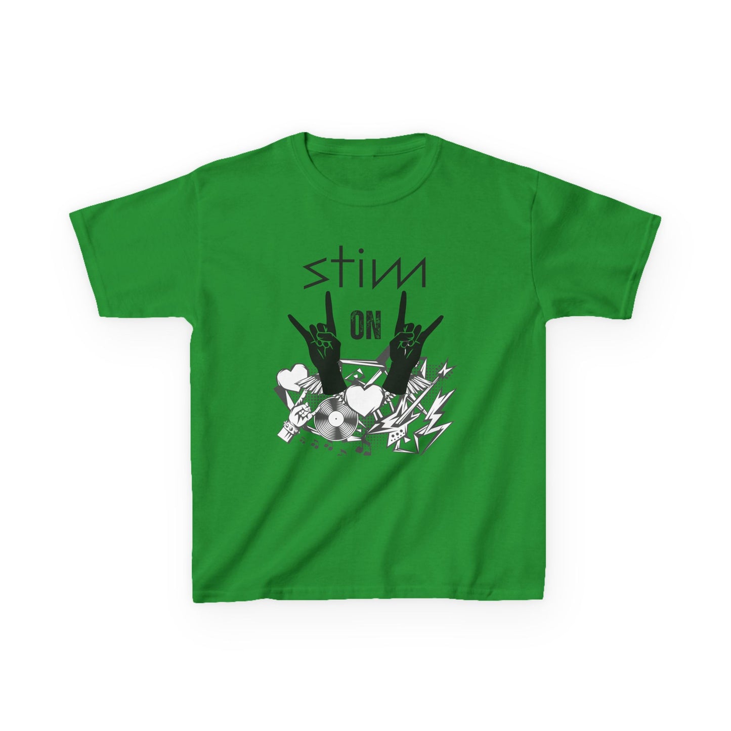 Kids Stim On Rock n Roll Heavy Cotton Tee