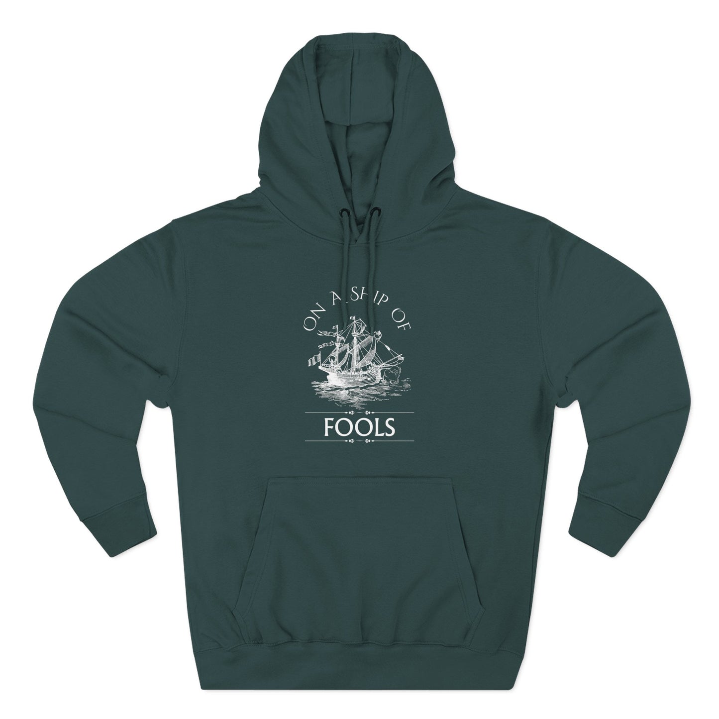 Men's Hoodie - "On a Ship of Fools" Design, Graphic Sweatshirt for Fall, Gift for Music Lovers, Gift for Him