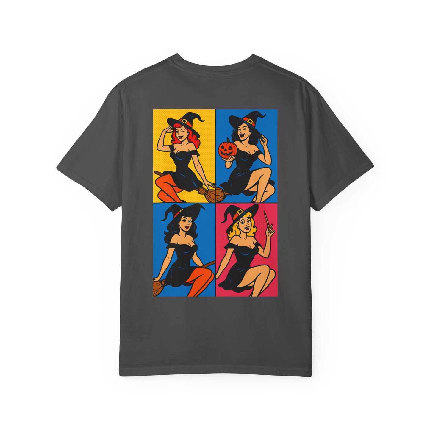 Playful Retro Witch T-shirt - Halloween Tee, Unisex Graphic Shirt, Gift for Her, Witchy Fashion, Cosplay Outfit