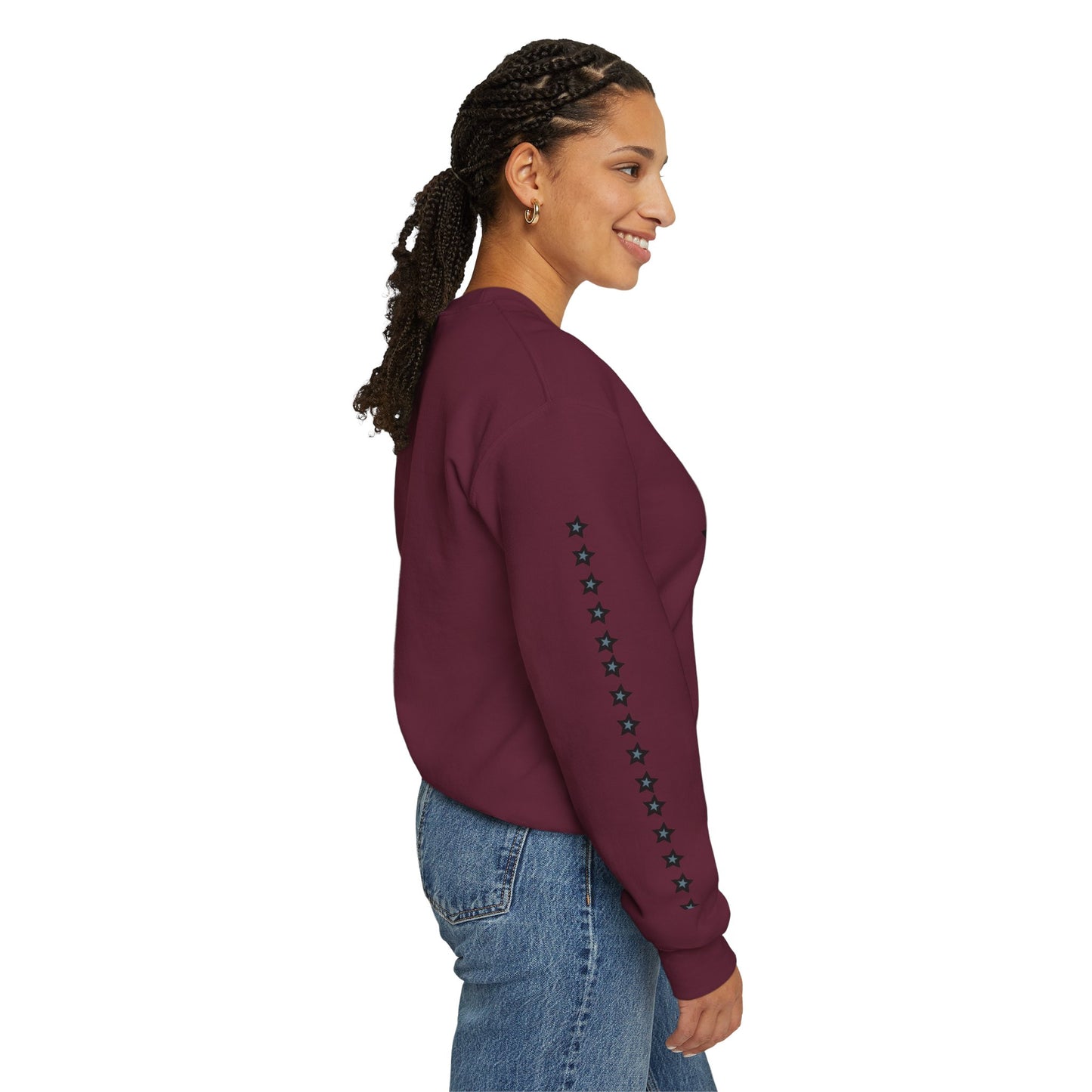 Starry Print Unisex Sweatshirt, Comfy Crewneck, Casual Wear, Gift for Her/Him, Star Lover Apparel