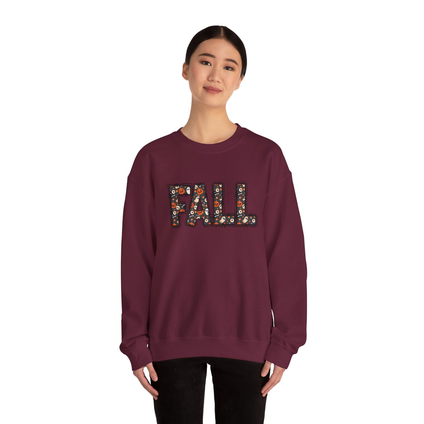 Fall Pumpkin Sweatshirt for Halloween October Vibes, Autumn Outfit, Gift for Her, Layering Piece, Casual Fall Style