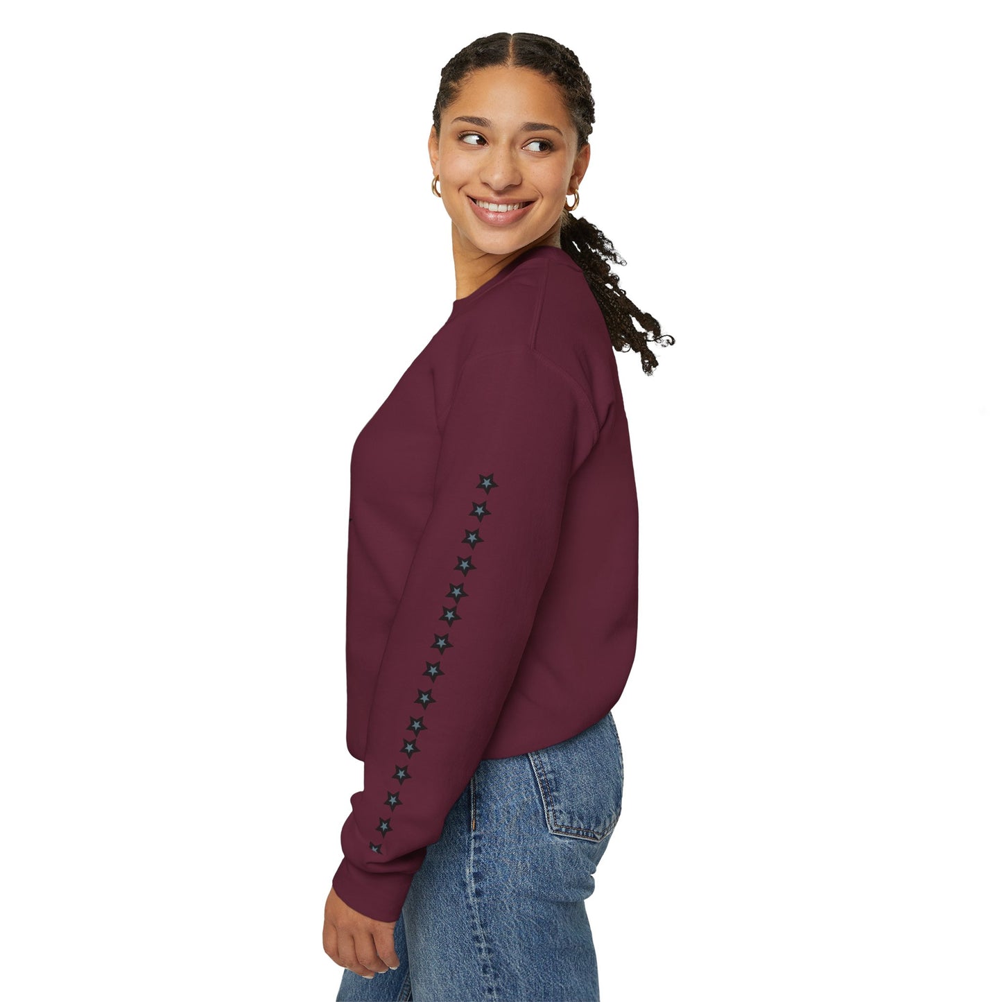 Starry Print Unisex Sweatshirt, Comfy Crewneck, Casual Wear, Gift for Her/Him, Star Lover Apparel
