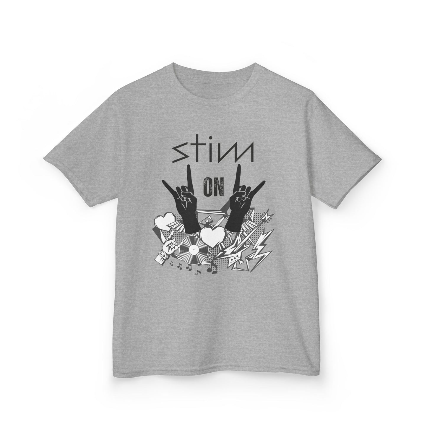 Kids Stim On Rock n Roll Heavy Cotton Tee