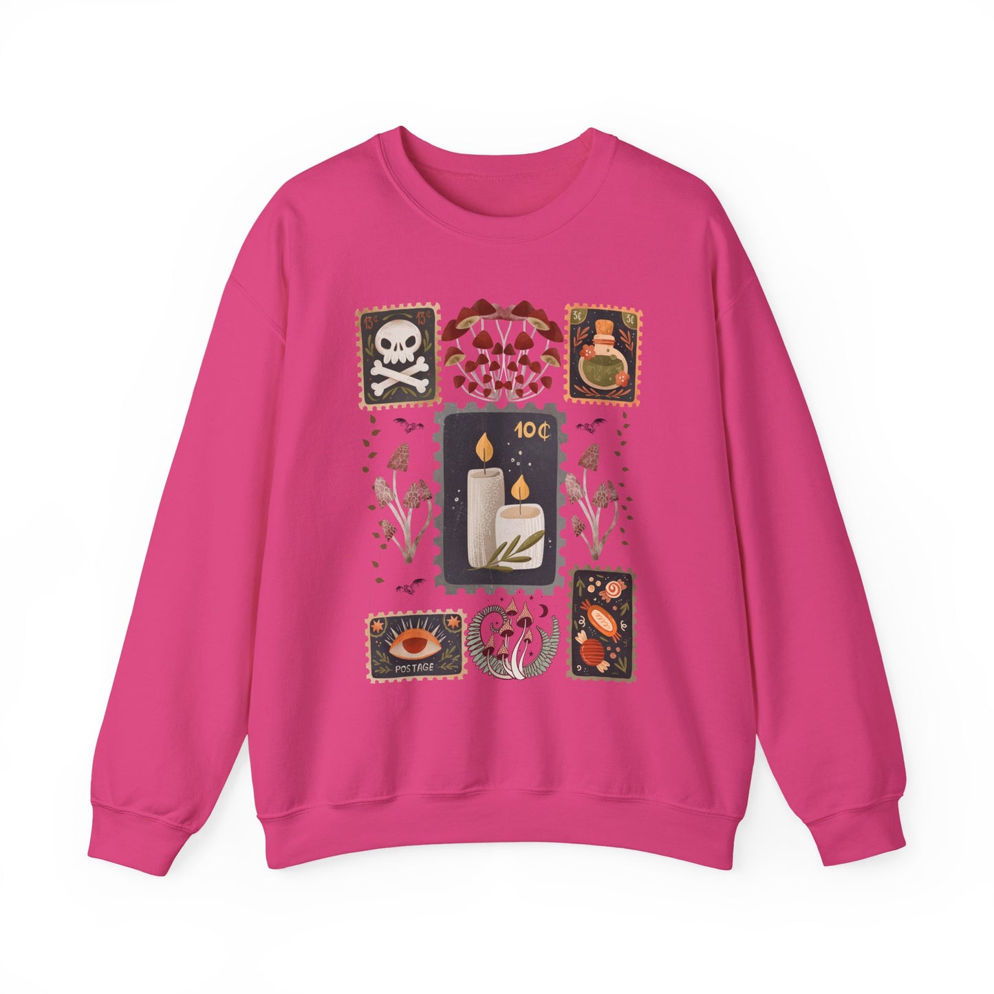 Vintage-Inspired Sweatshirt with Nature and Mystic Elements, Cozy Sweater for Fall, Halloween Gift, Unique Design