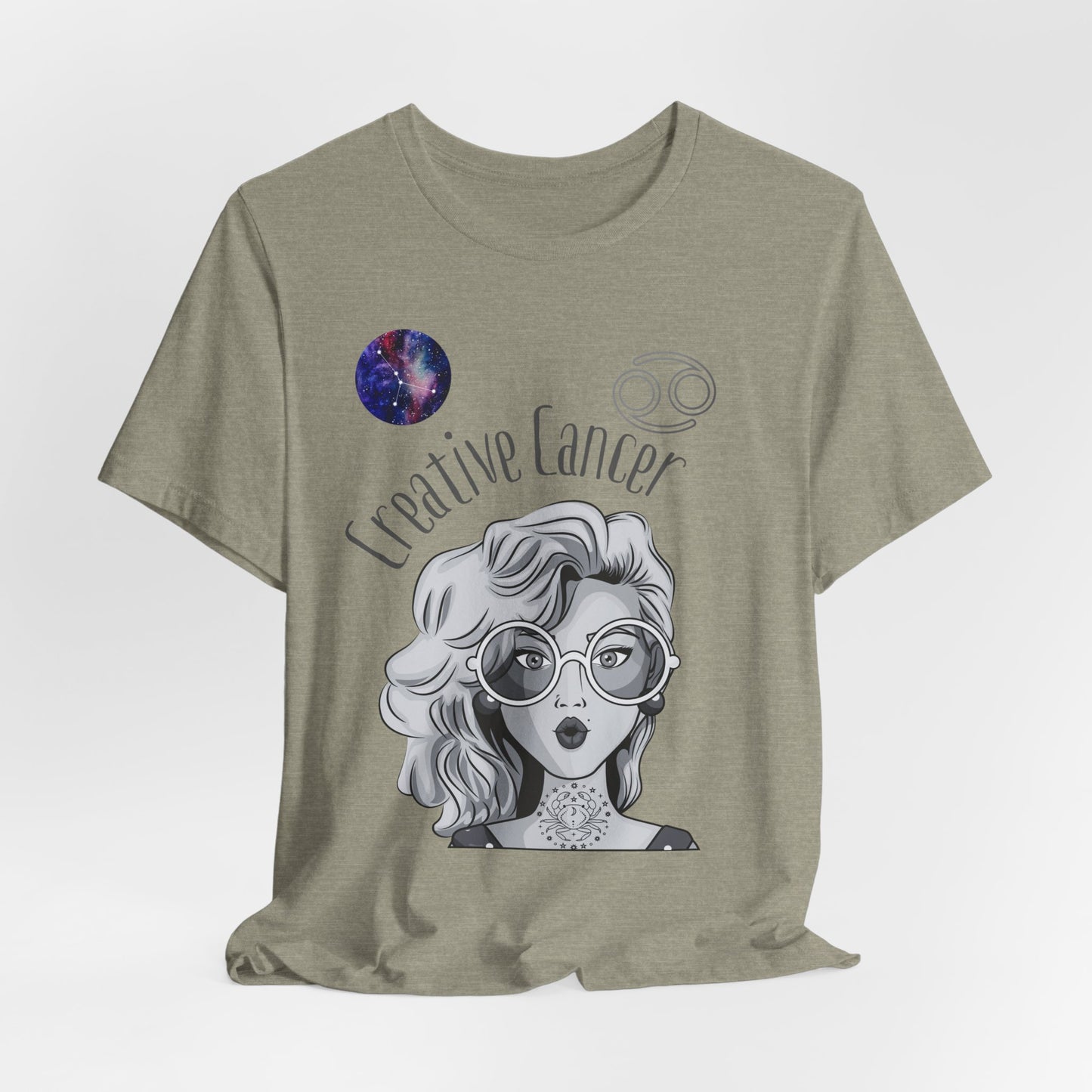 Cancer Zodiac T-Shirt: Astrological Short Sleeve Tee for Women, Horoscope Inspired Gift