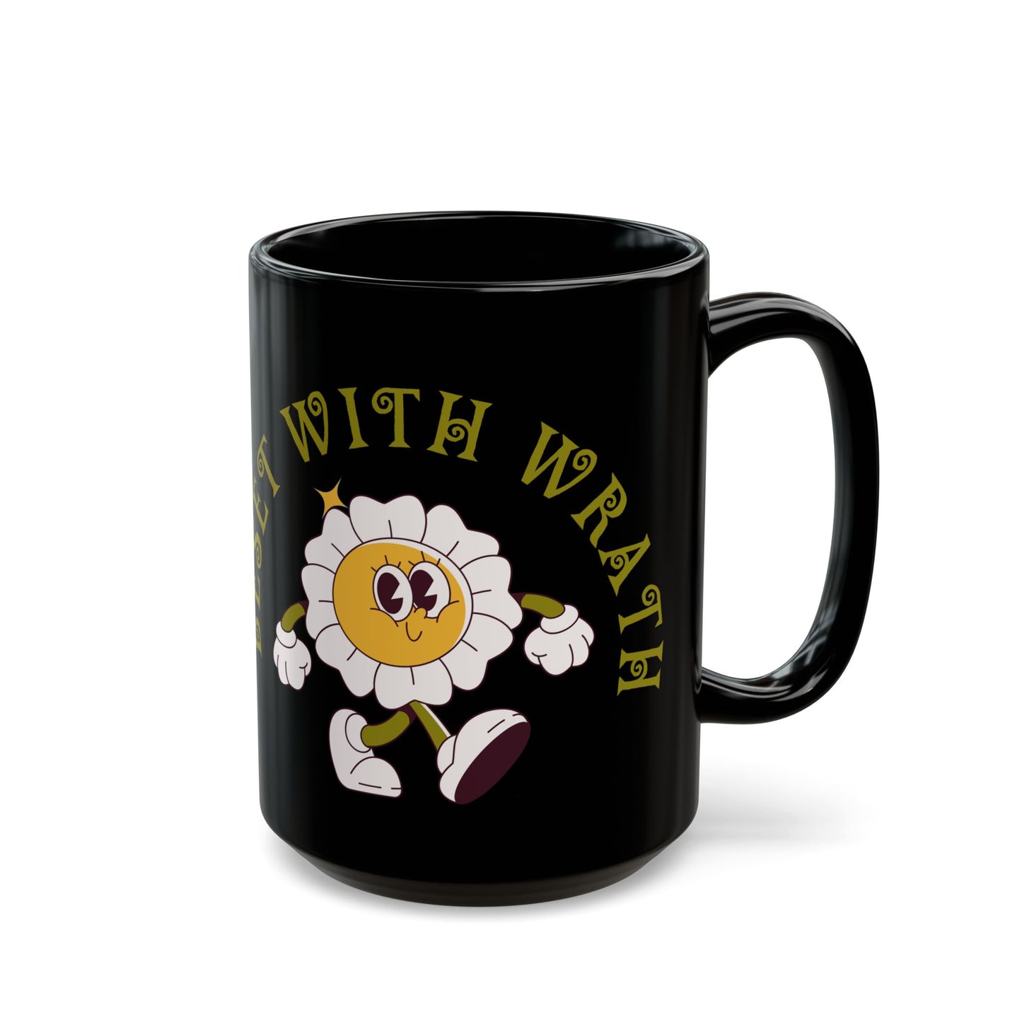 Sarcastic Floral Wrath Coffee Mug: Grumpy Person's Funny Coffee Cup with Dark Humor