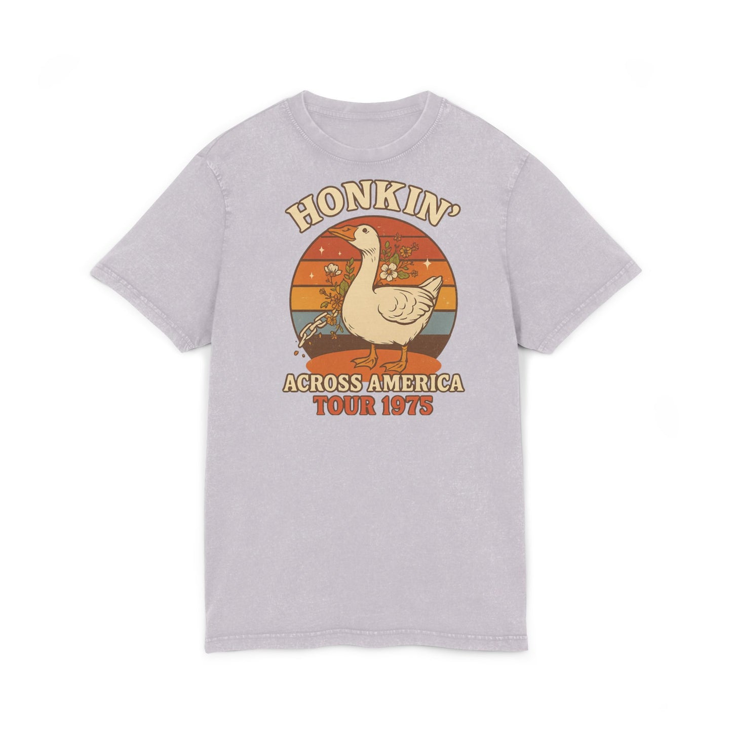 Retro Graphic Tee, Vintage Acid Wash Shirt, Goose Tour T-Shirt, Gifts for Nature Lovers, Casual Summer Outfit