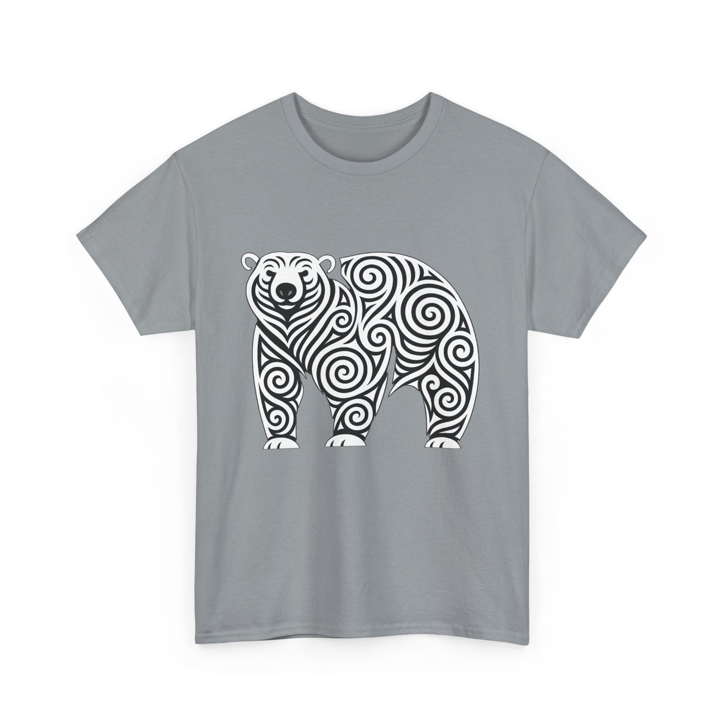 Stylish Bear Graphic Tee - Unisex Heavy Cotton T-Shirt, Animal Lover Gift, Unique Nature Apparel