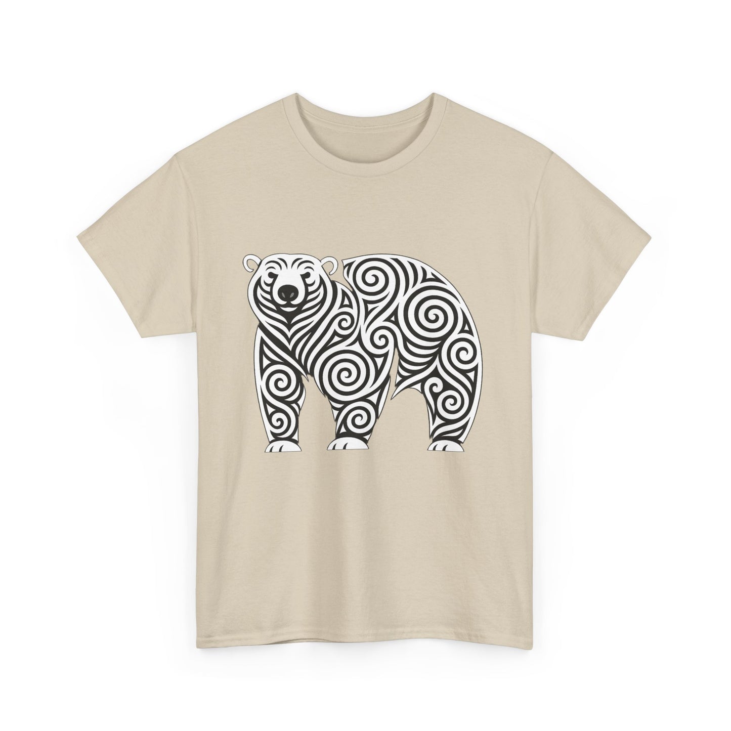 Stylish Bear Graphic Tee - Unisex Heavy Cotton T-Shirt, Animal Lover Gift, Unique Nature Apparel