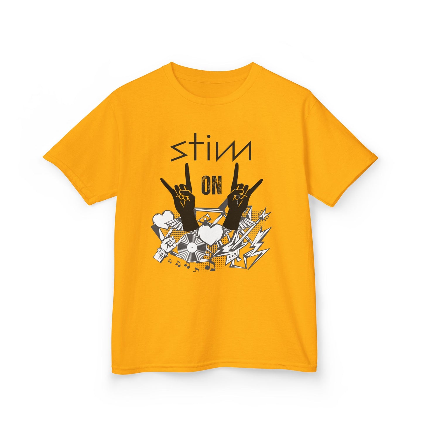 Kids Stim On Rock n Roll Heavy Cotton Tee
