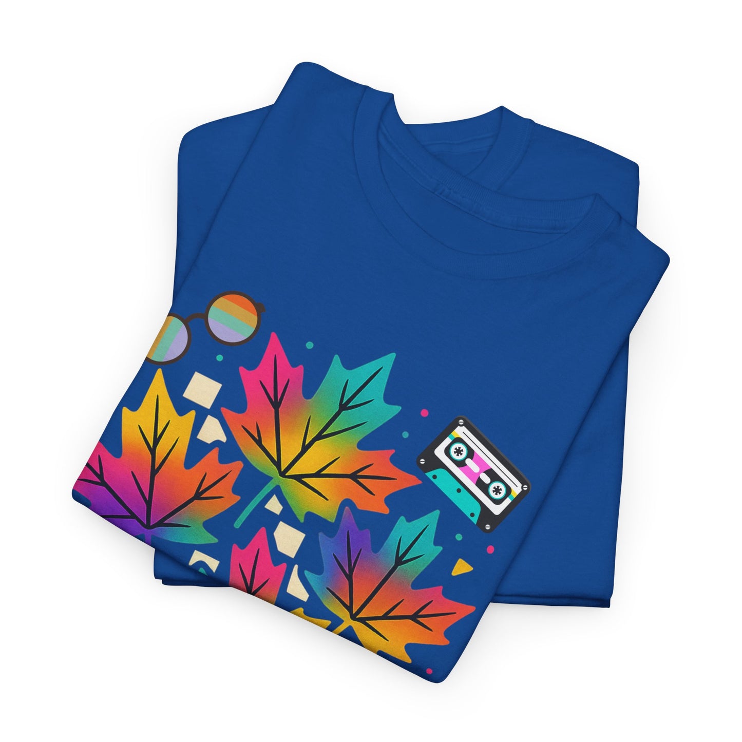 Fall 90s Vibes Tee, 90s Nostalgia T-shirt, Neon Fall Leaves