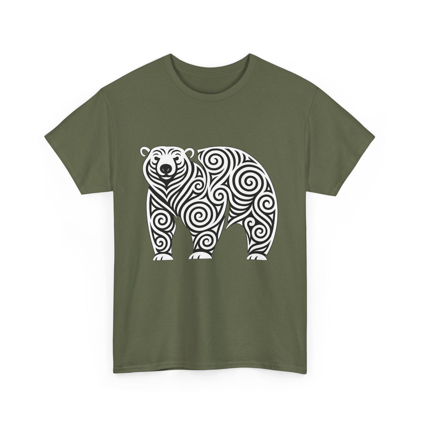 Stylish Bear Graphic Tee - Unisex Heavy Cotton T-Shirt, Animal Lover Gift, Unique Nature Apparel
