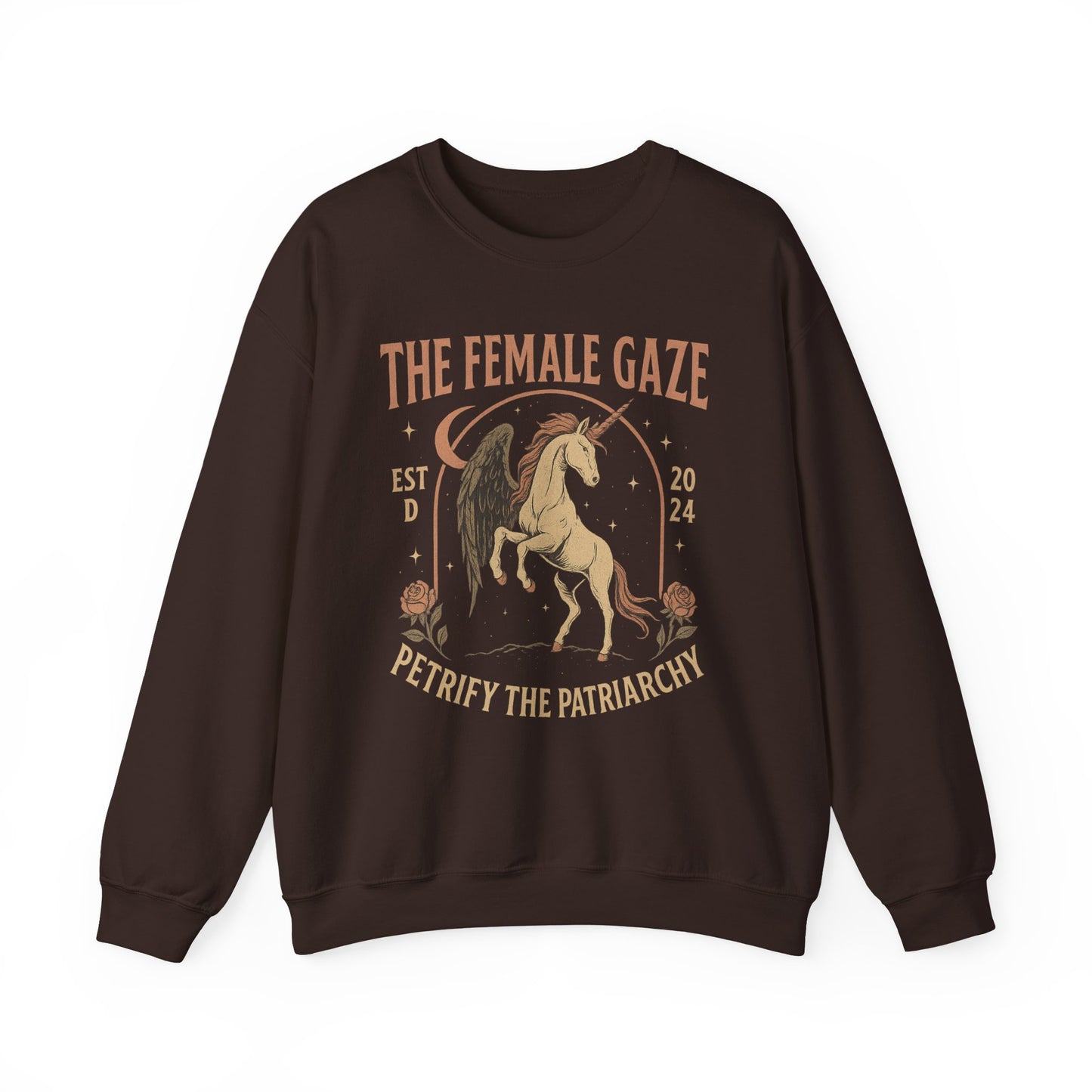 Unicorn Sweatshirt | Feminist Gift, Cozy Crewneck sweater, Medusa Unicorn Fantasy Fashion