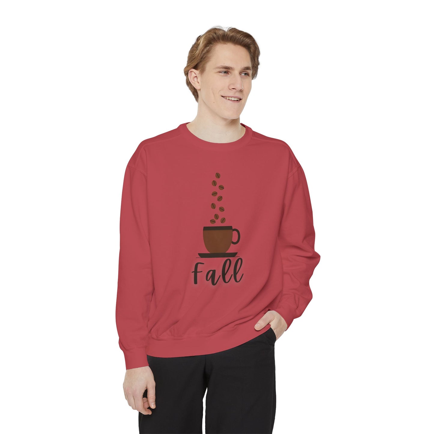 Fall Coffee Vibes Comfort Colors Sweatshirt, Cozy Sweatshirt, Trendy Fall Apparel, Gift for Coffee Lovers, Autumn Fashion