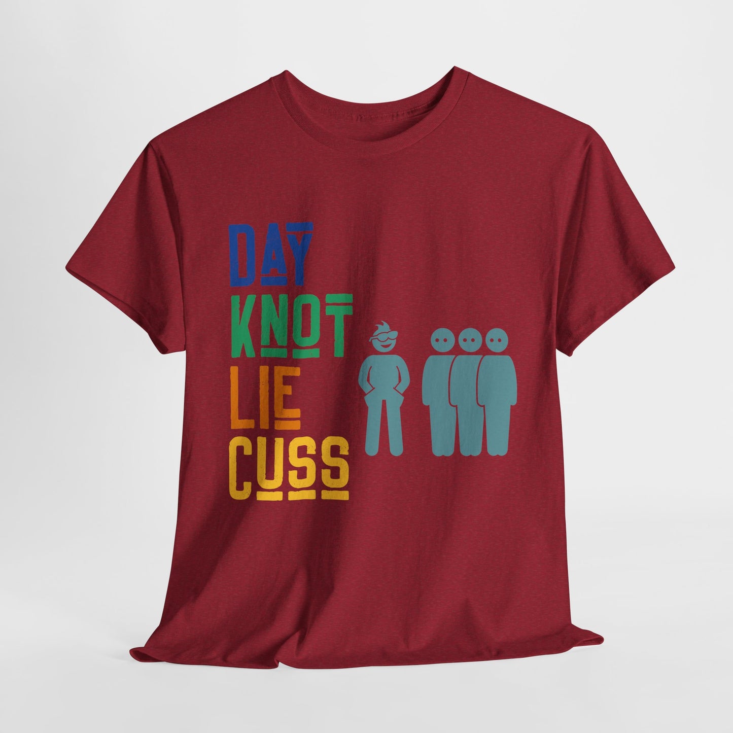 Day Knot Lie Cuss Men's Organic Graphic Tee - Unisex Hip Hop Inspired Ribbed Neck T-Shirt