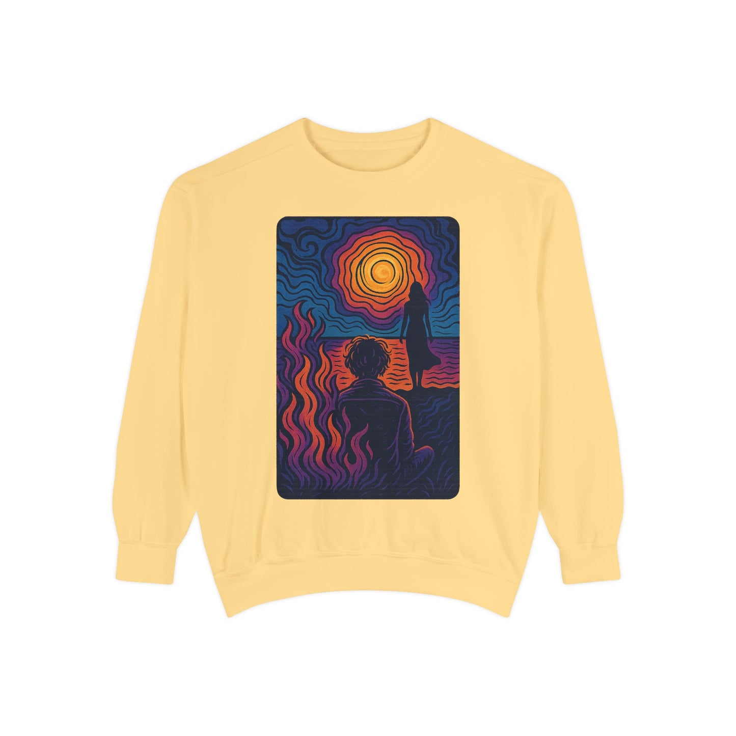 Unisex Garment-Dyed Song Lyric Sweatshirt, Gift for Music Lover, No Sunshine