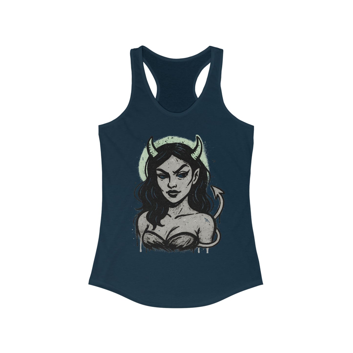 Gothic Style Tank Top, Women's Ideal Racerback Tank, Punk Fitness Apparel, Halloween Clothing, Edgy Summer Wear