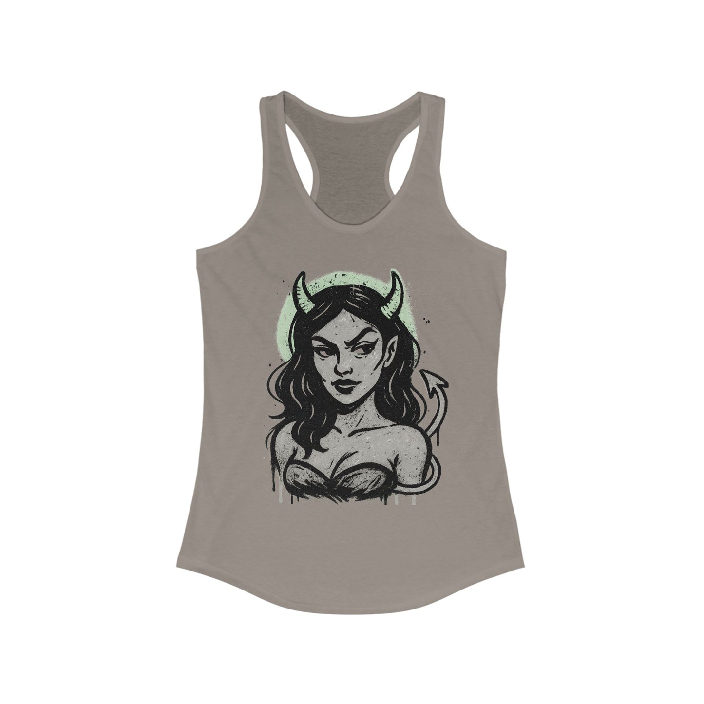 Gothic Style Tank Top, Women's Ideal Racerback Tank, Punk Fitness Apparel, Halloween Clothing, Edgy Summer Wear