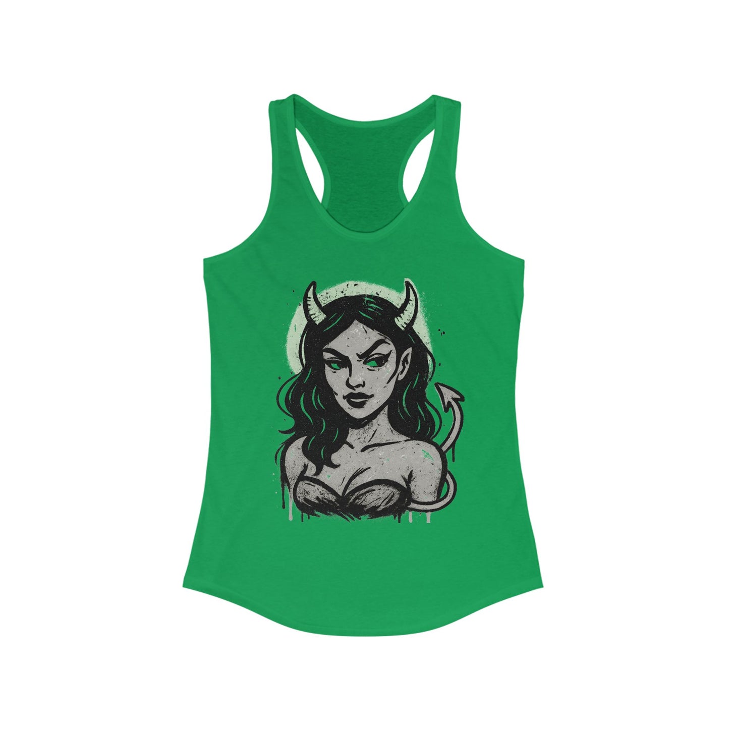 Gothic Style Tank Top, Women's Ideal Racerback Tank, Punk Fitness Apparel, Halloween Clothing, Edgy Summer Wear