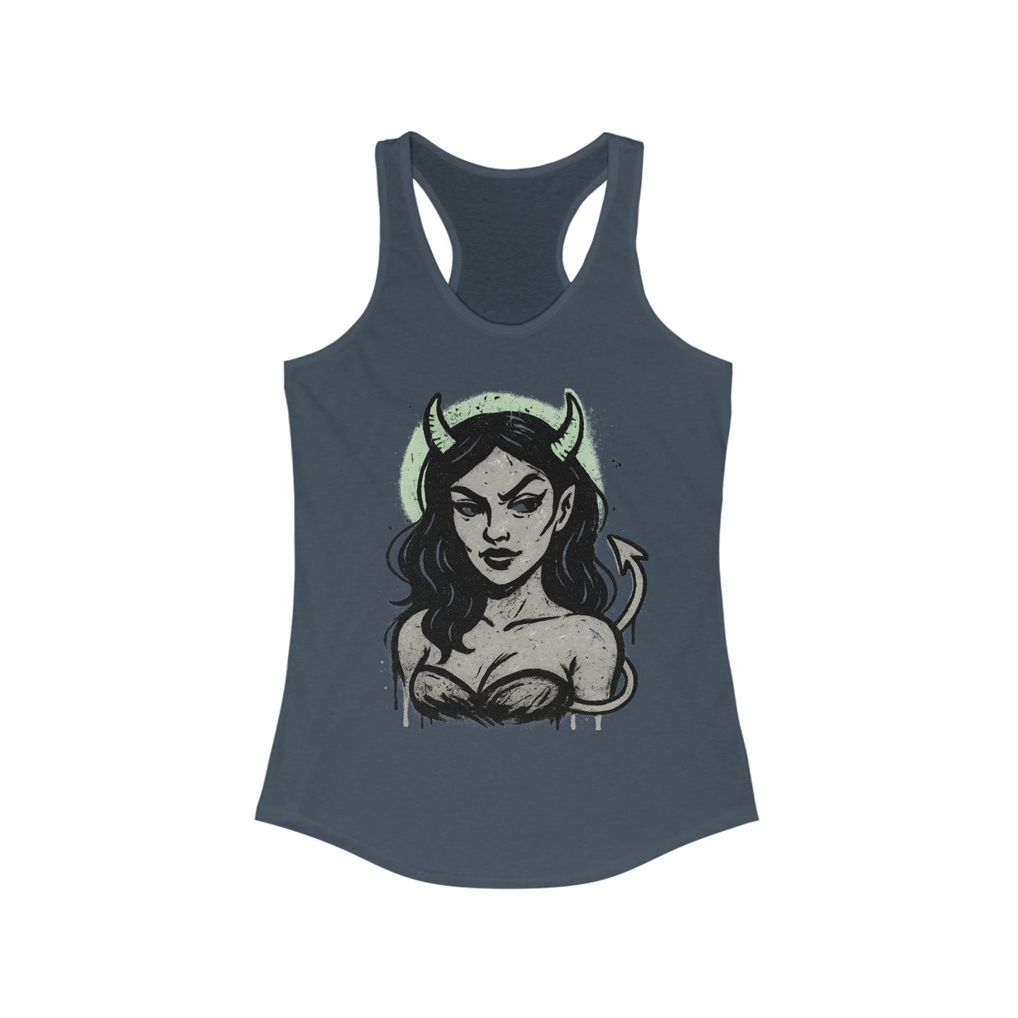 Gothic Style Tank Top, Women's Ideal Racerback Tank, Punk Fitness Apparel, Halloween Clothing, Edgy Summer Wear