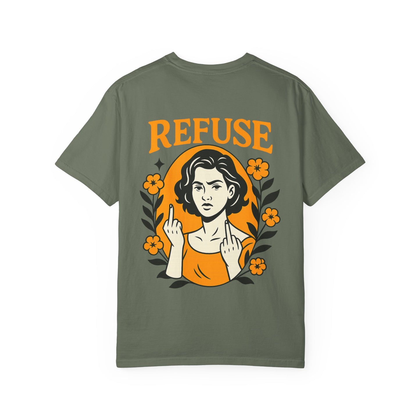 Trendy Graphic Tee for Bold Statement, Lemon & Refusal Design, Unisex Casual Wear, Gift for Friends, Streetwear Style