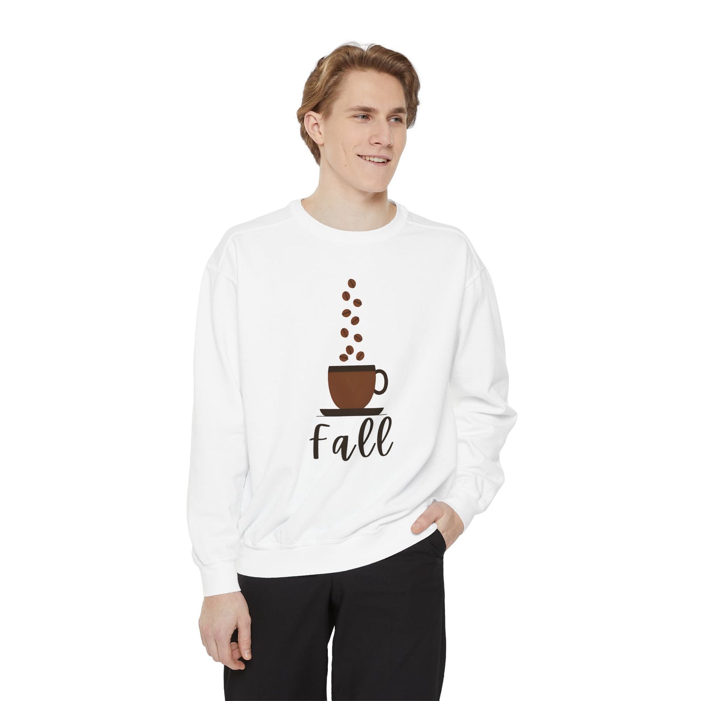 Fall Coffee Vibes Comfort Colors Sweatshirt, Cozy Sweatshirt, Trendy Fall Apparel, Gift for Coffee Lovers, Autumn Fashion