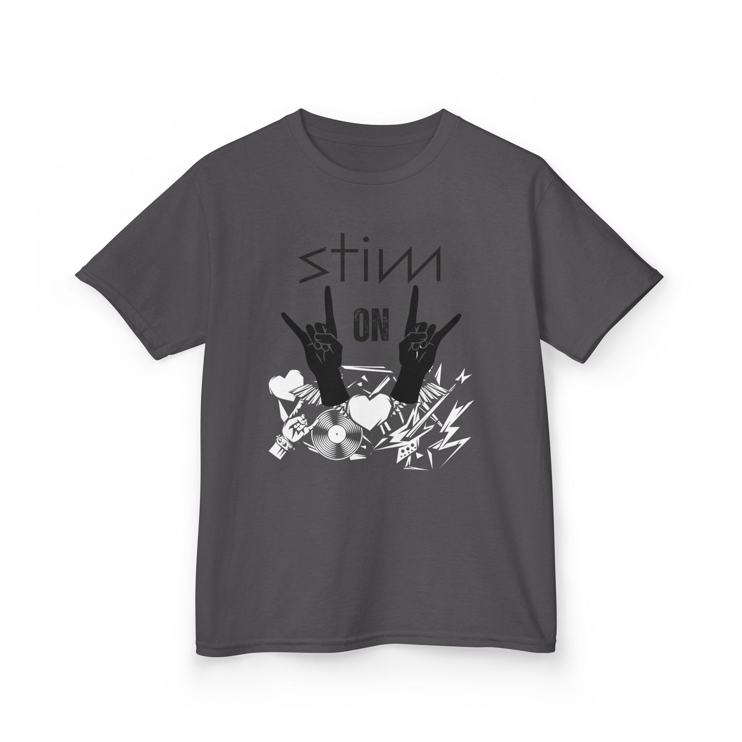 Kids Stim On Rock n Roll Heavy Cotton Tee