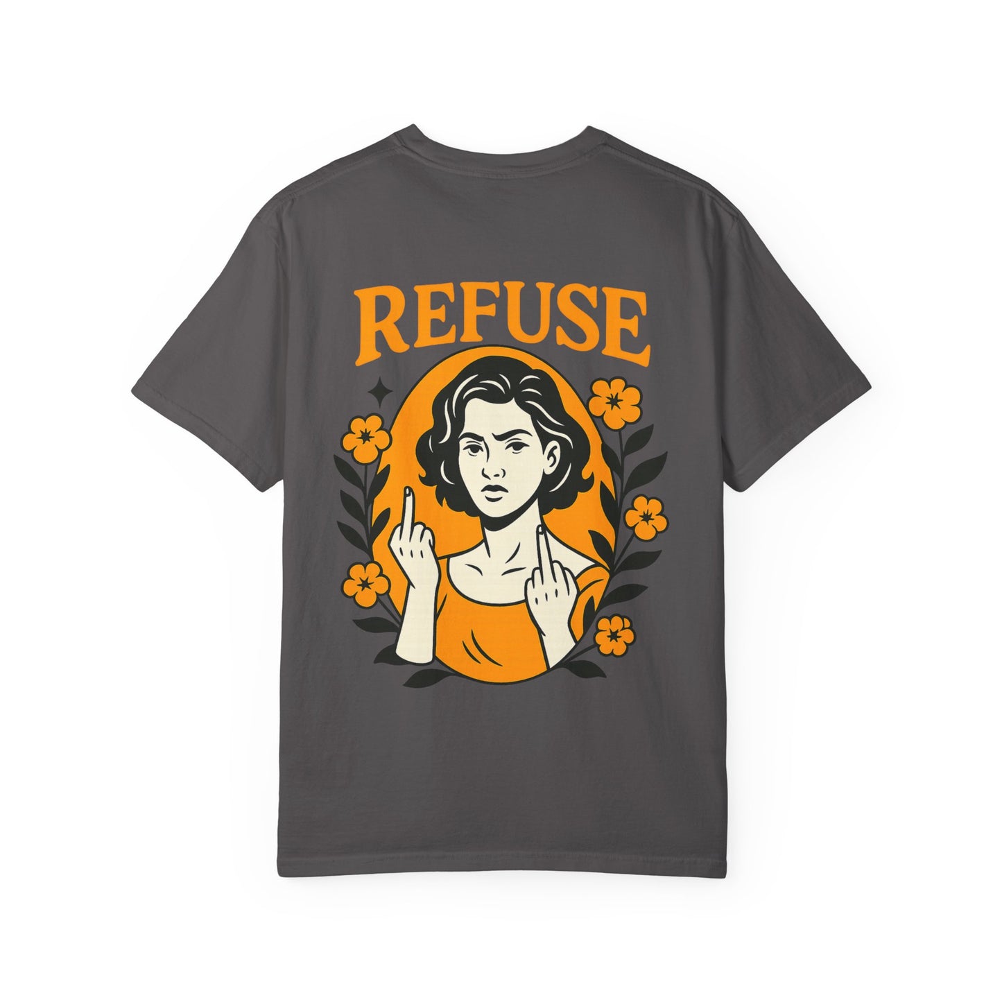 Trendy Graphic Tee for Bold Statement, Lemon & Refusal Design, Unisex Casual Wear, Gift for Friends, Streetwear Style