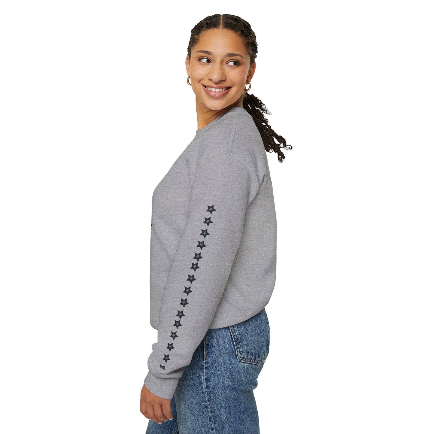 Starry Print Unisex Sweatshirt, Comfy Crewneck, Casual Wear, Gift for Her/Him, Star Lover Apparel