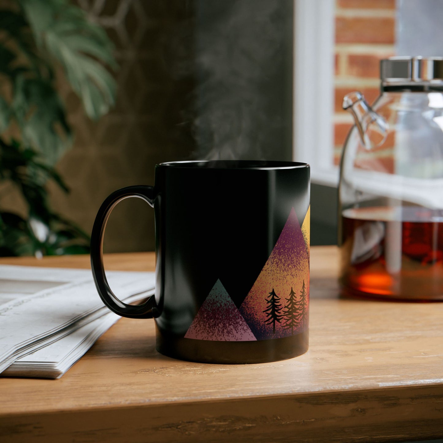Vibrant Mountain Sunrise Mug – Perfect Gift for Nature Lovers, Coffee Enthusiasts, Camping, Birthdays, and Relaxing Mornings