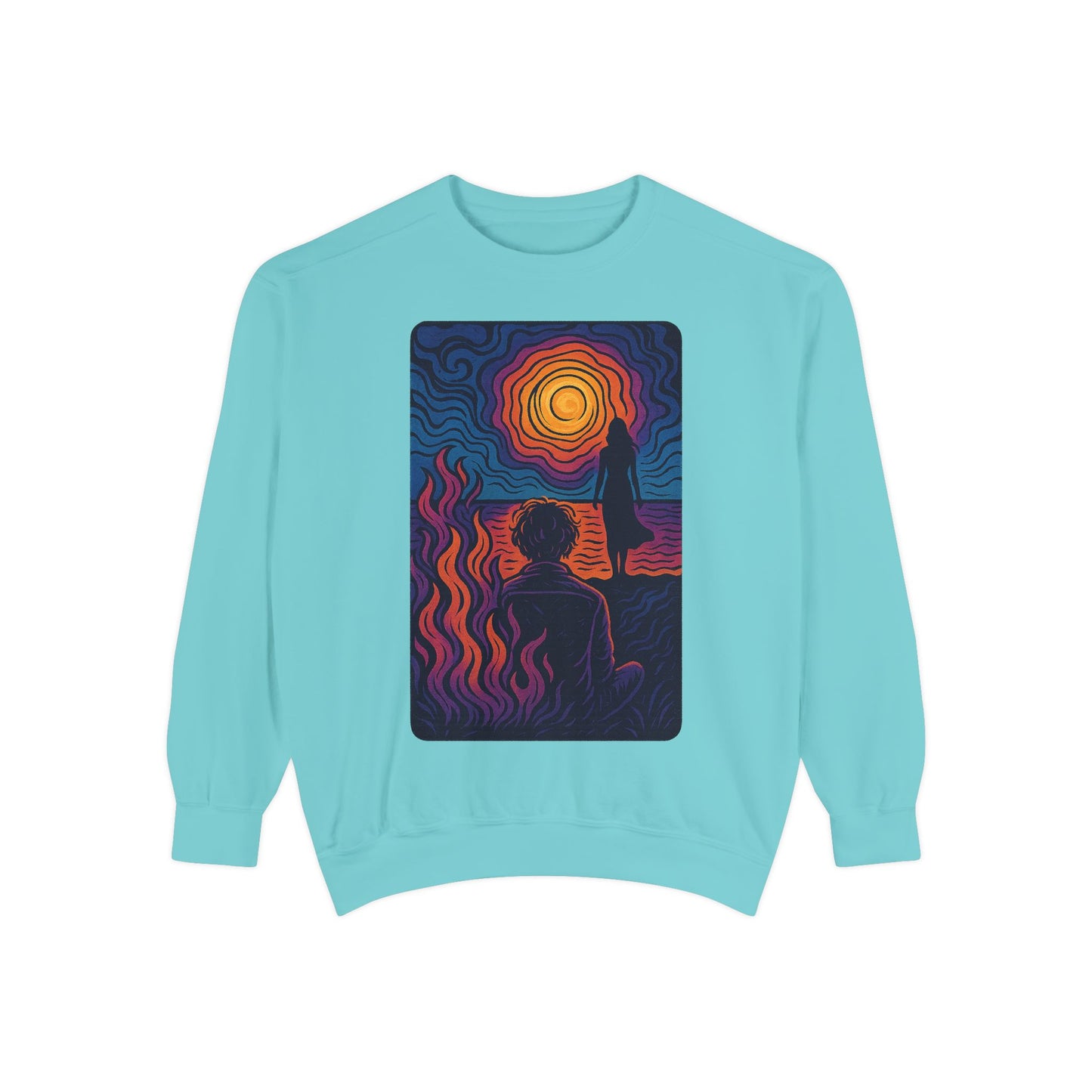 Unisex Garment-Dyed Song Lyric Sweatshirt, Gift for Music Lover, No Sunshine