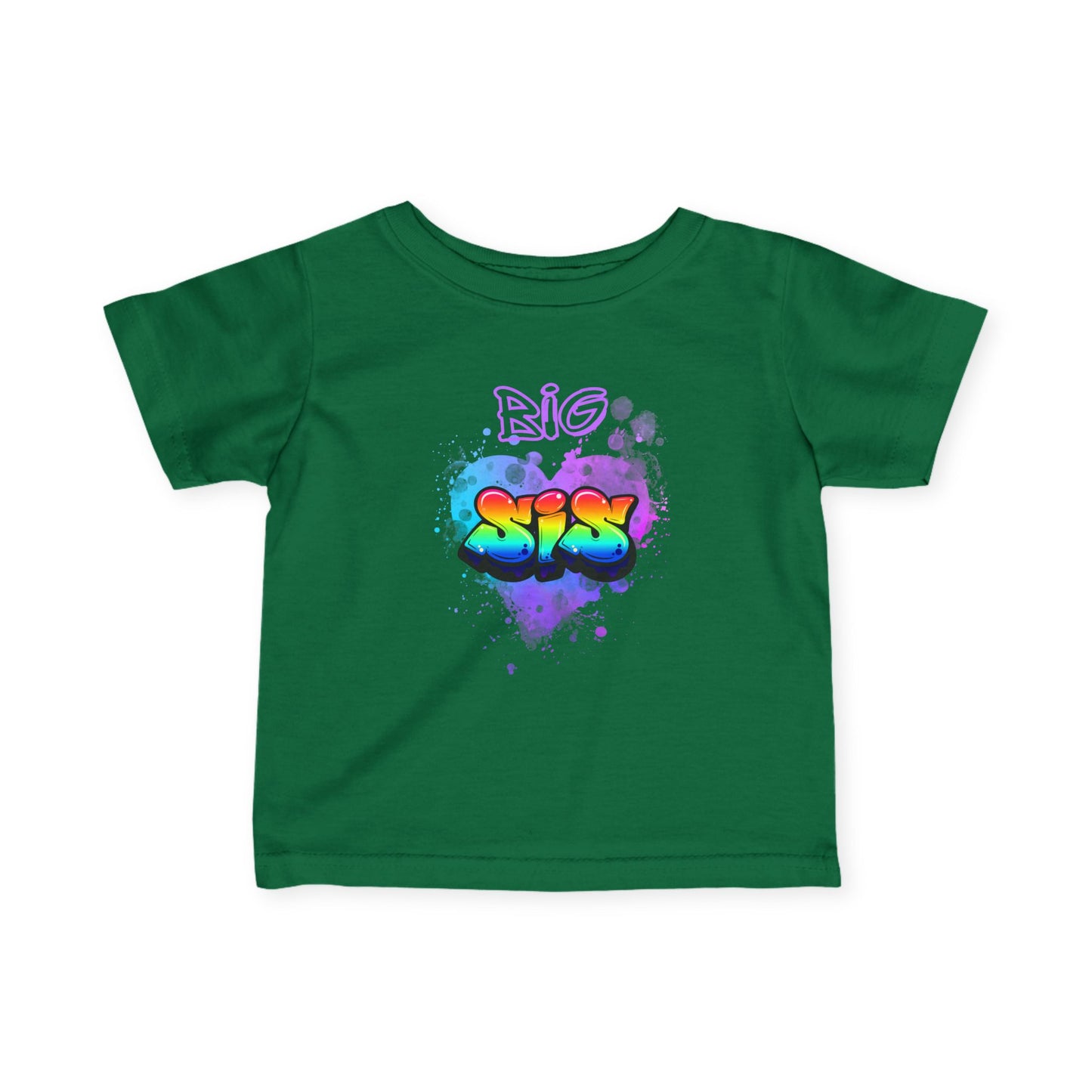 Toddler Tee 'Big Sis' Graffiti Style, gift for New big sister