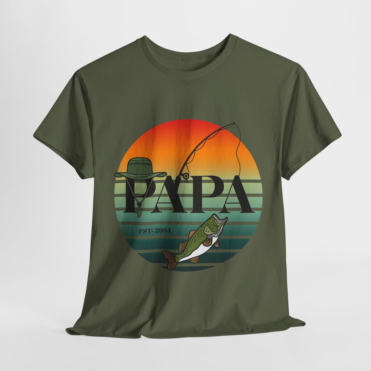 Papa’s Fishing Tee – Reel Cool Grandpa Style, Papa Fishing Gift, Dad's Day Gift, Outdoor Adventure Tee