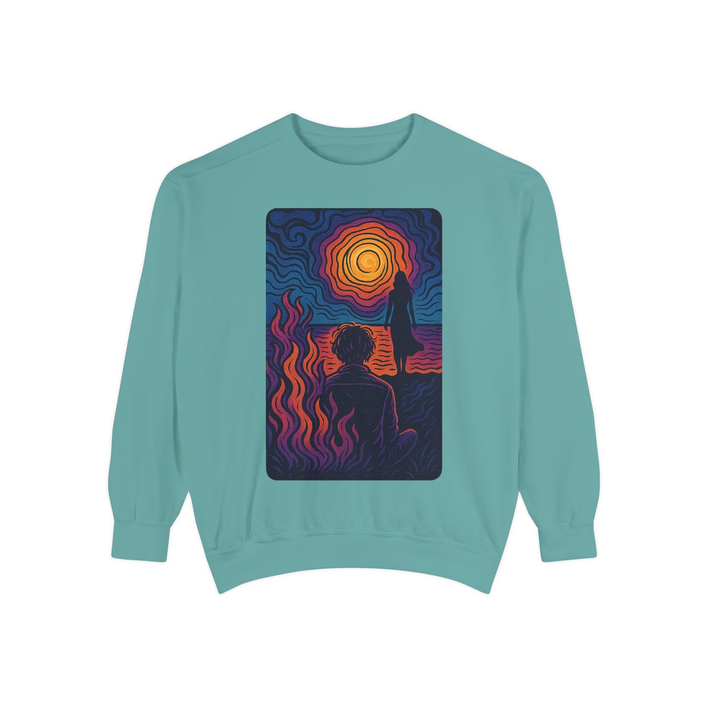 Unisex Garment-Dyed Song Lyric Sweatshirt, Gift for Music Lover, No Sunshine
