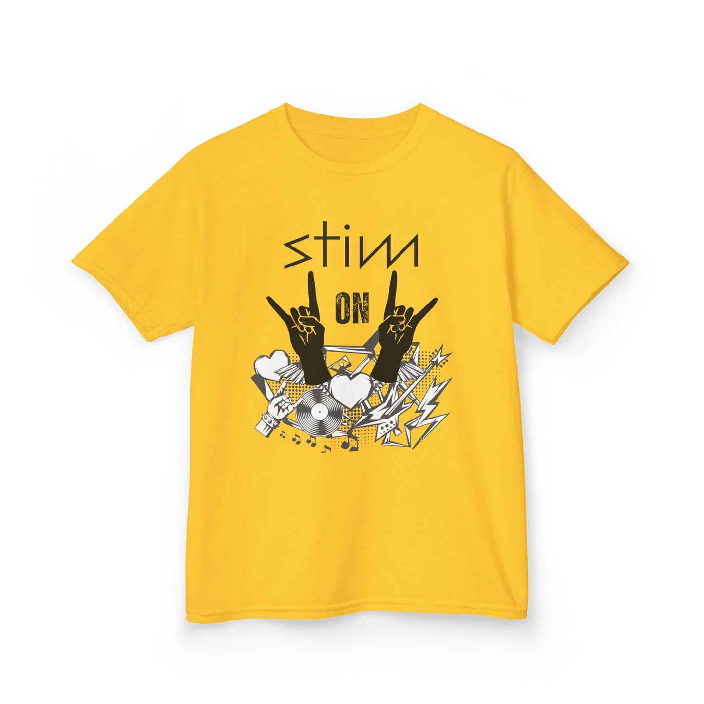 Kids Stim On Rock n Roll Heavy Cotton Tee