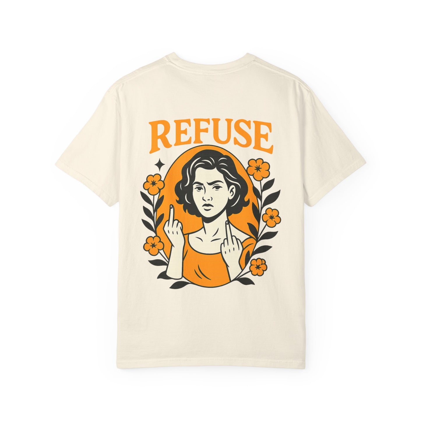 Trendy Graphic Tee for Bold Statement, Lemon & Refusal Design, Unisex Casual Wear, Gift for Friends, Streetwear Style