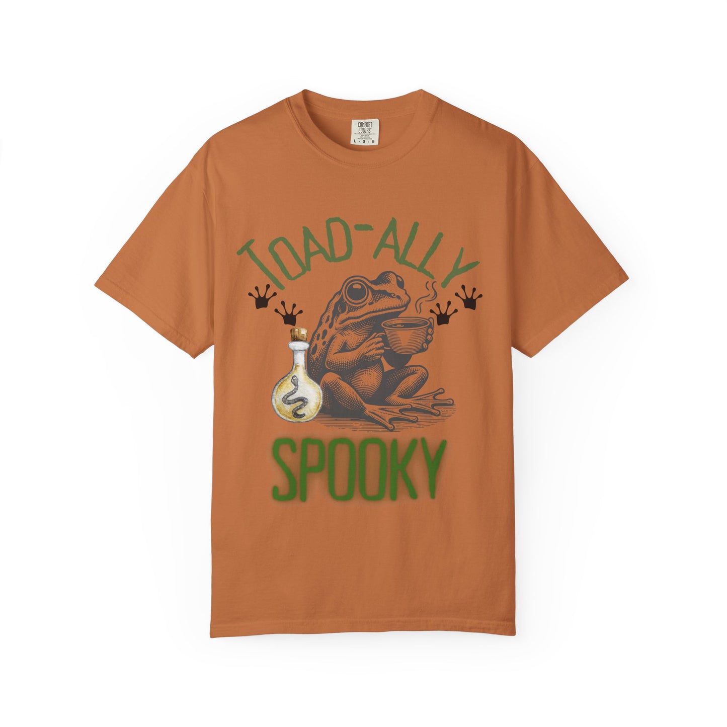 Toad-ally Spooky Comfort Colors T-Shirt, Halloween Shirt, Funny Frog Tee, Quirky Gift, Fall Fashion