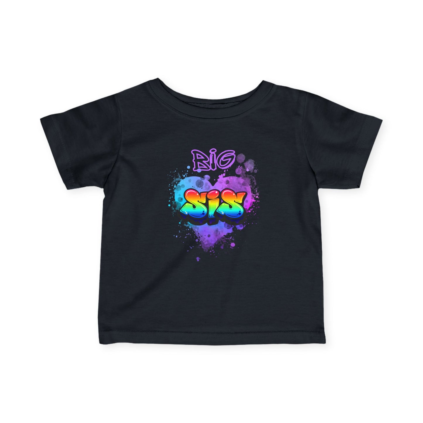 Toddler Tee 'Big Sis' Graffiti Style, gift for New big sister