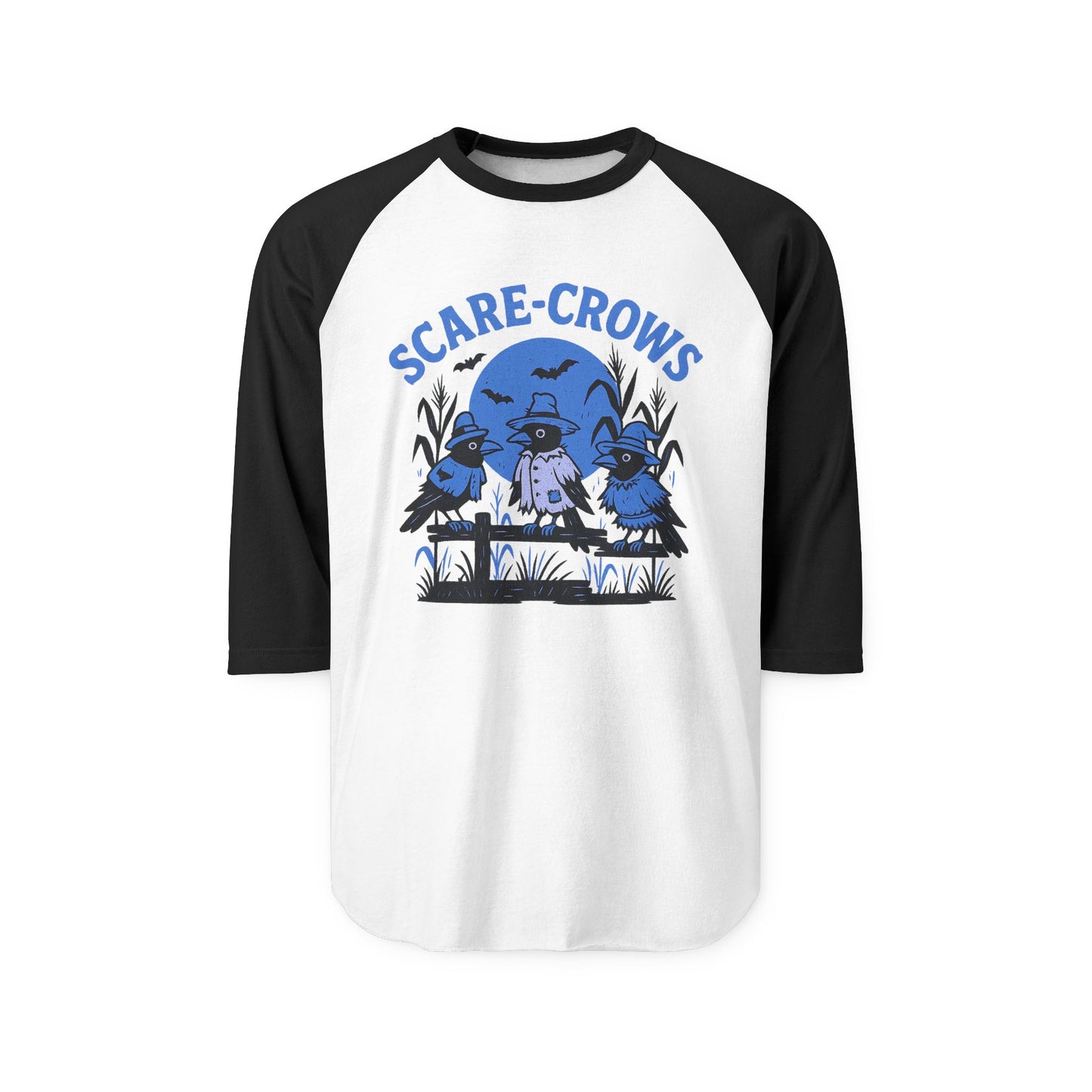Halloween Scare-Crows Raglan Shirt, Unisex Fall Shirt, Pumpkin Spice Apparel, Spooky Season Fashion, Halloween Party Top