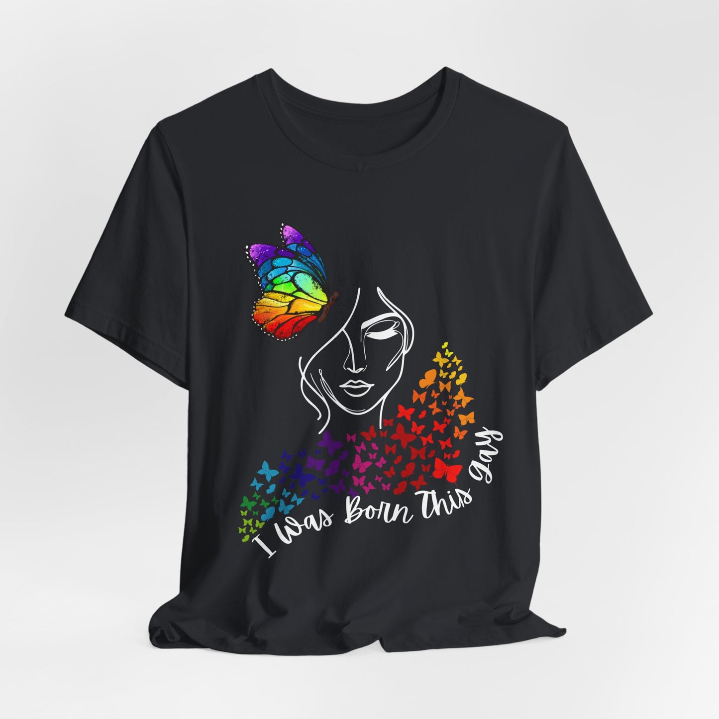 Butterfly Graphic Tee, LGBTQ T-Shirt, Equality Apparel, Colorful Butterfly Shirt, Casual Summer Wear