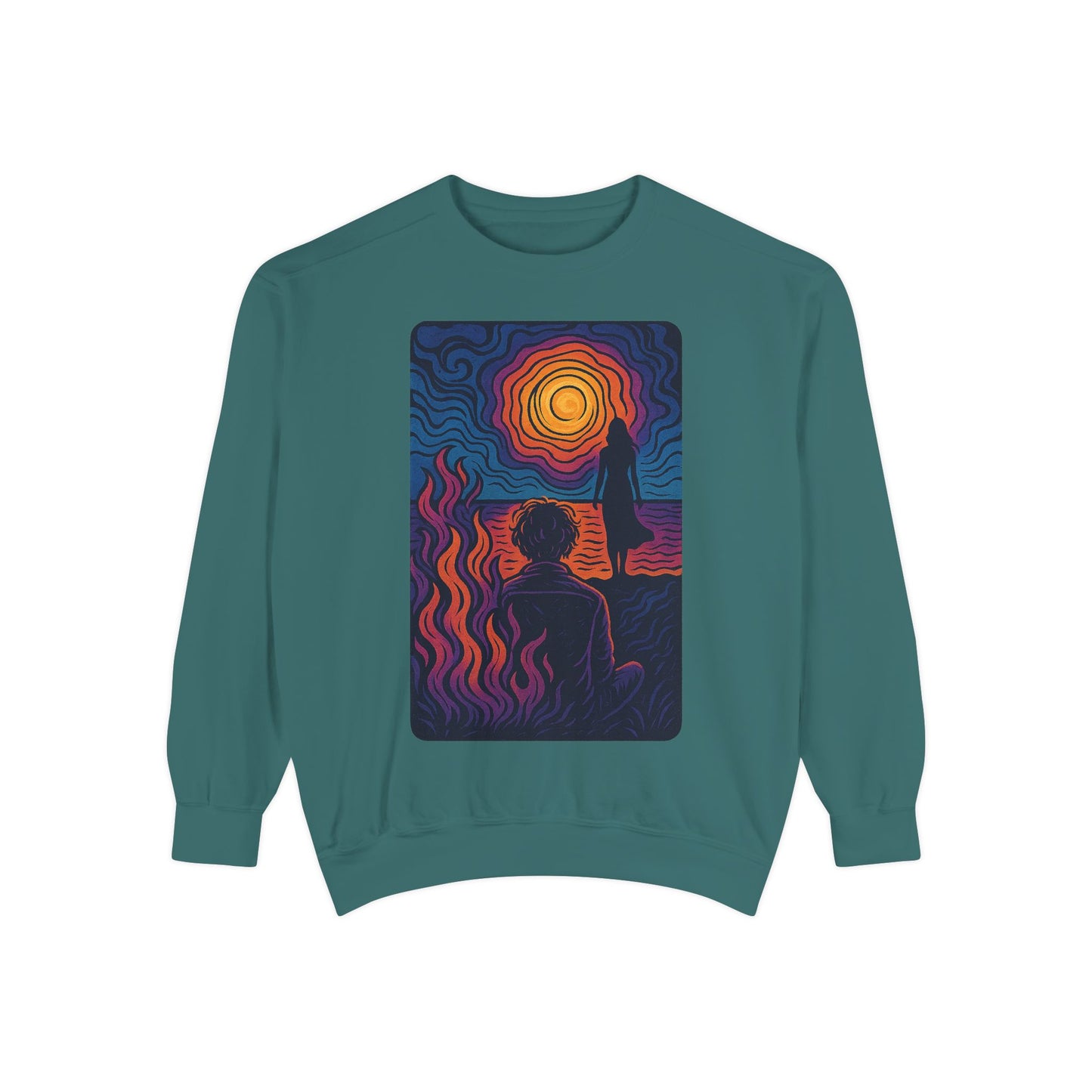 Unisex Garment-Dyed Song Lyric Sweatshirt, Gift for Music Lover, No Sunshine