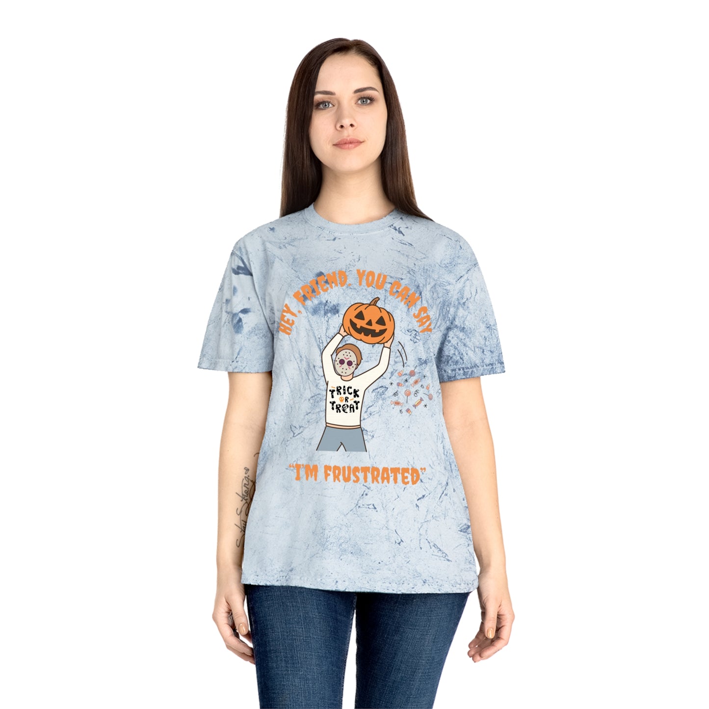 Colorful RBT Halloween ABA T-Shirt, Fun Fall Shirt, Trendy Graphic Tee, Unisex Halloween Apparel, Casual Wear, Pumpkin Design Shirt