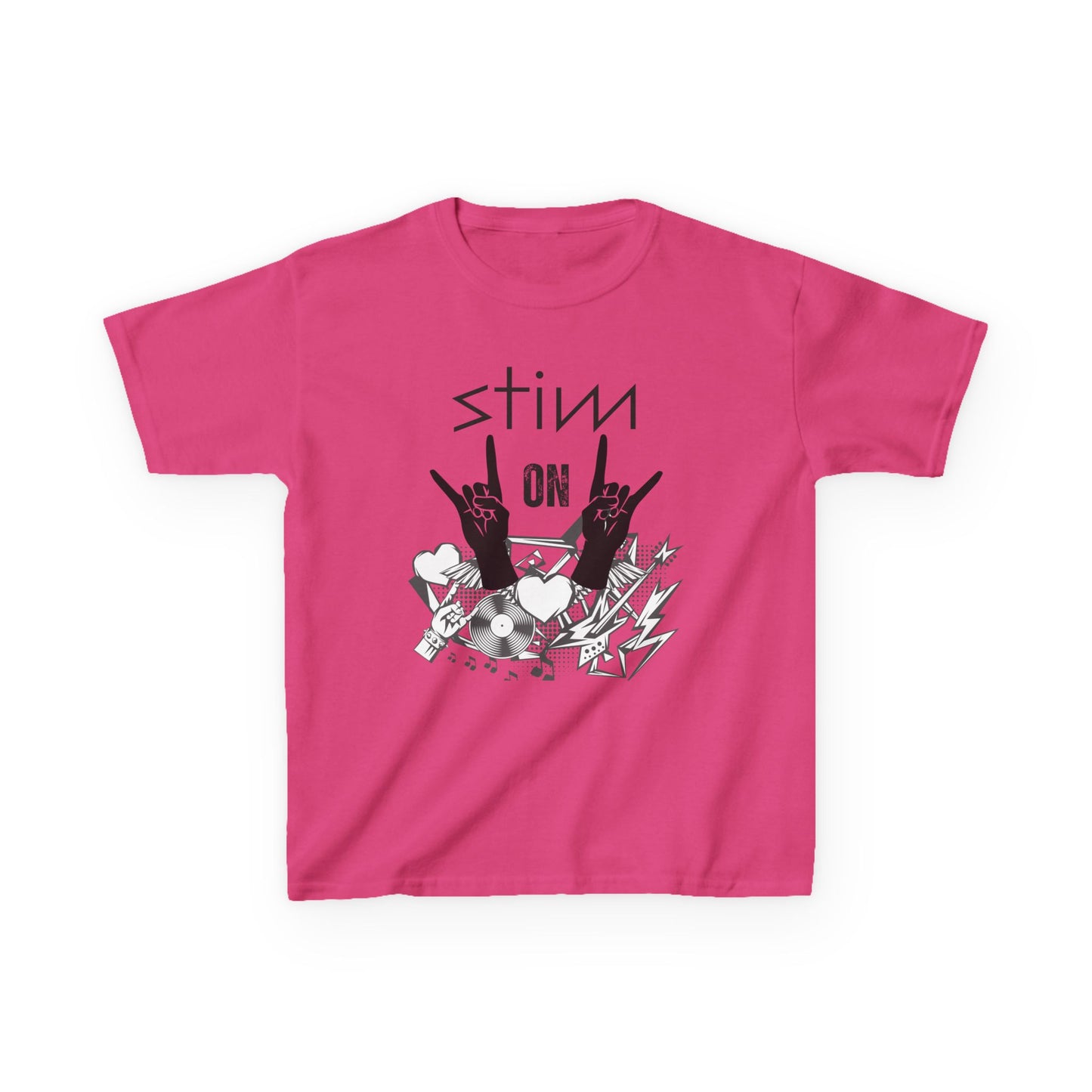 Kids Stim On Rock n Roll Heavy Cotton Tee