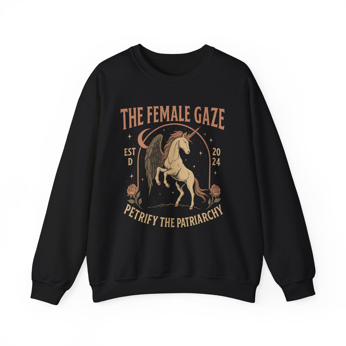 Unicorn Sweatshirt | Feminist Gift, Cozy Crewneck sweater, Medusa Unicorn Fantasy Fashion