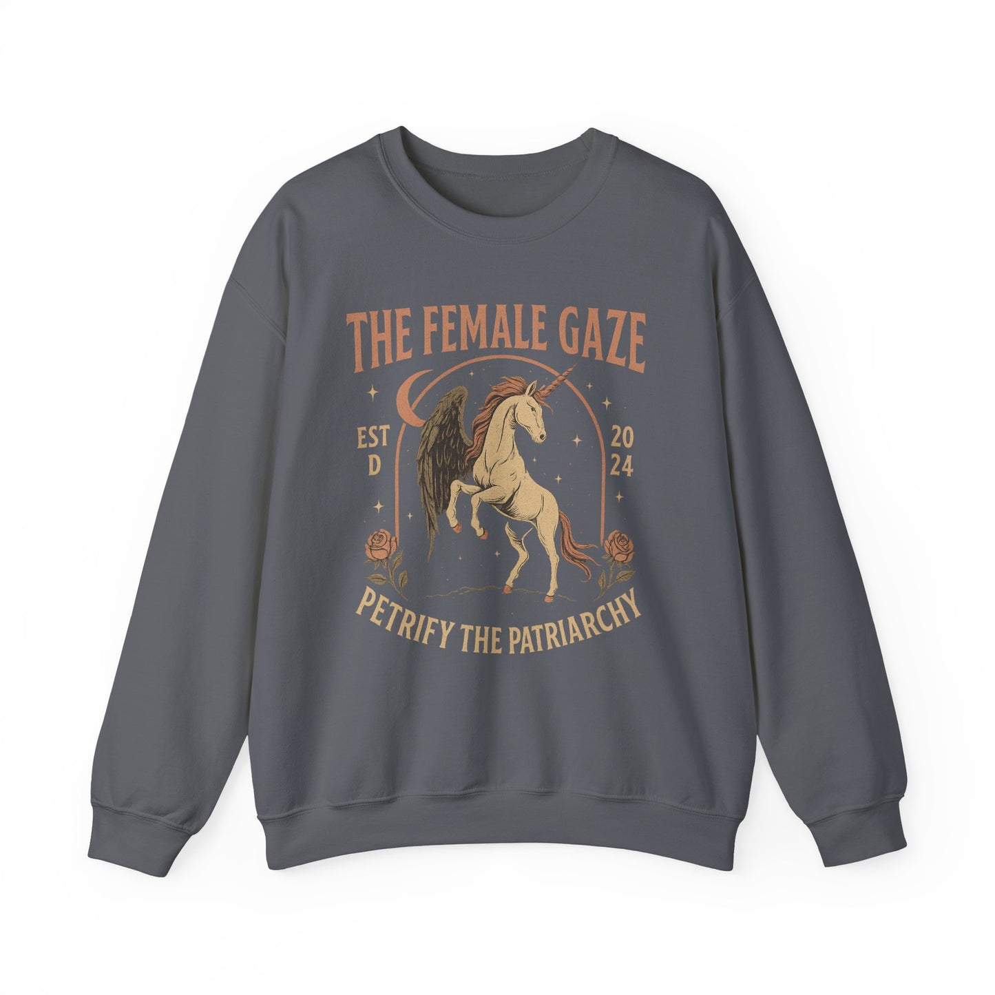 Unicorn Sweatshirt | Feminist Gift, Cozy Crewneck sweater, Medusa Unicorn Fantasy Fashion