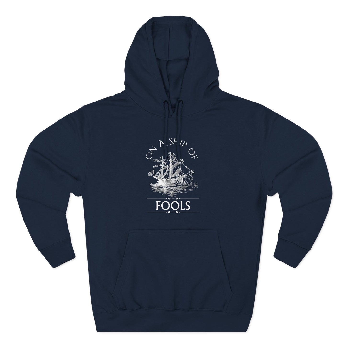 Men's Hoodie - "On a Ship of Fools" Design, Graphic Sweatshirt for Fall, Gift for Music Lovers, Gift for Him