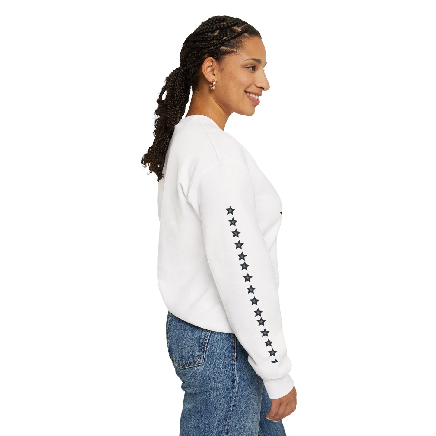 Starry Print Unisex Sweatshirt, Comfy Crewneck, Casual Wear, Gift for Her/Him, Star Lover Apparel