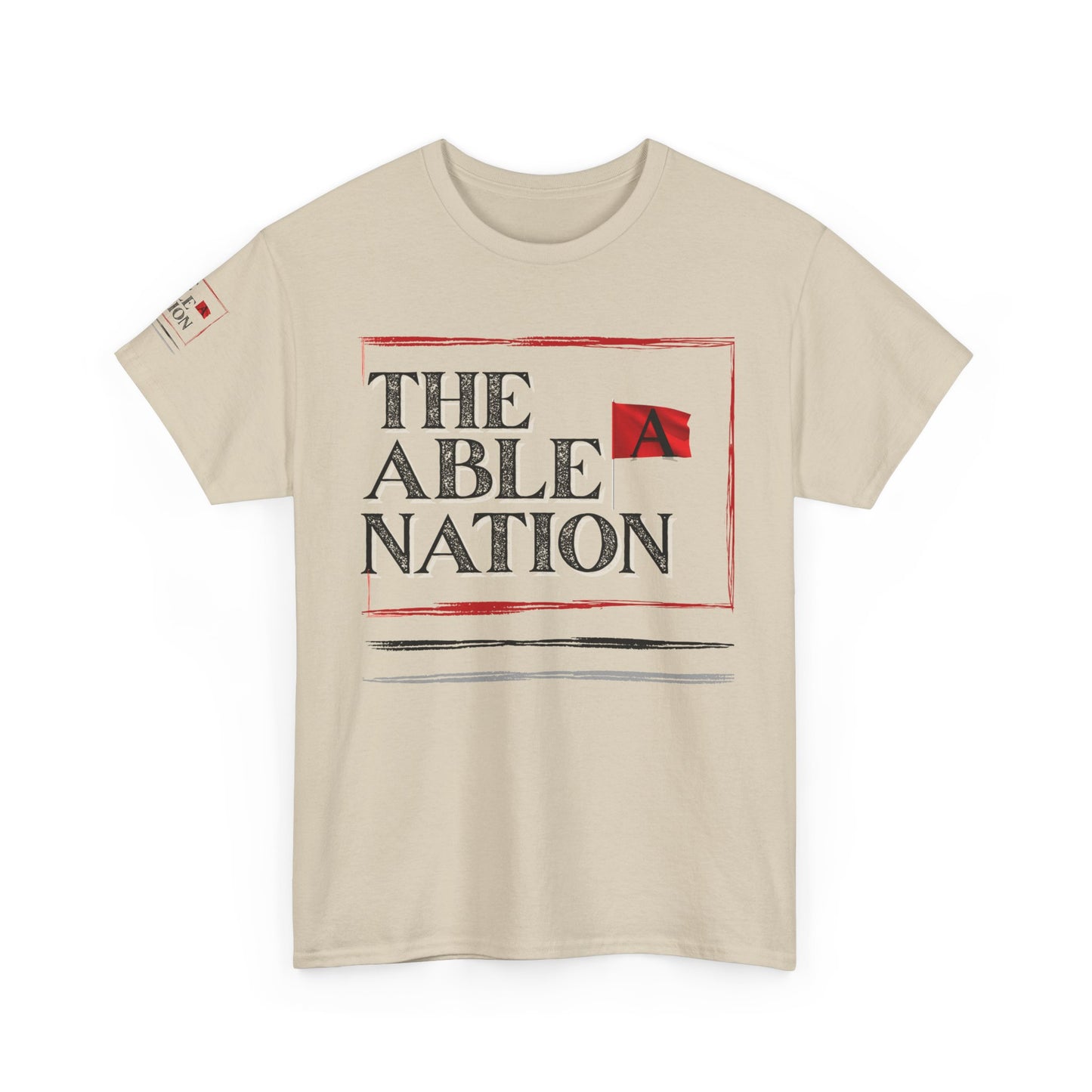 Unisex Heavy Cotton Tee with 'The Able Nation' Graphic T-shirt