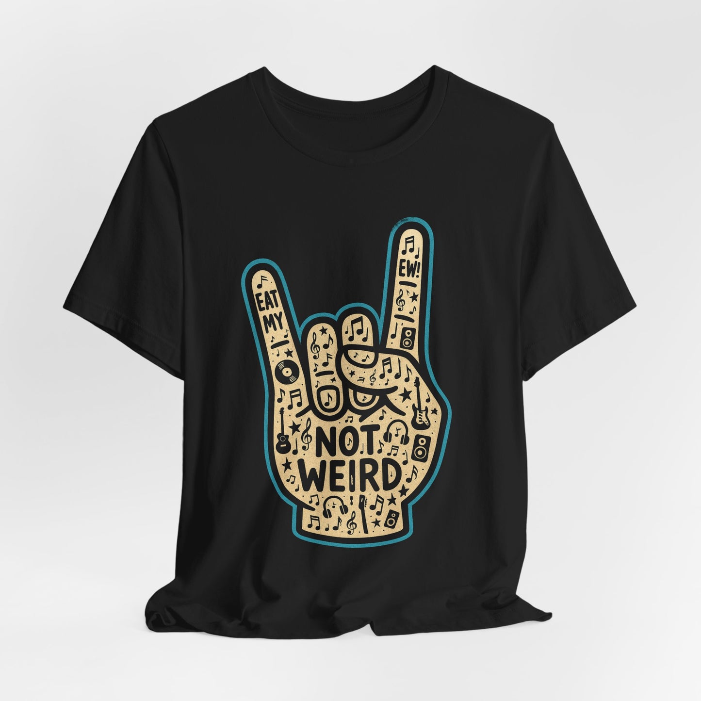 Edgy ASL Rocker Tee, Perfect for Concerts, Gifts for Music Lovers, Deaf culture, Sign Language T-Shirt, Graphic Band Shirt, Everyday Wear