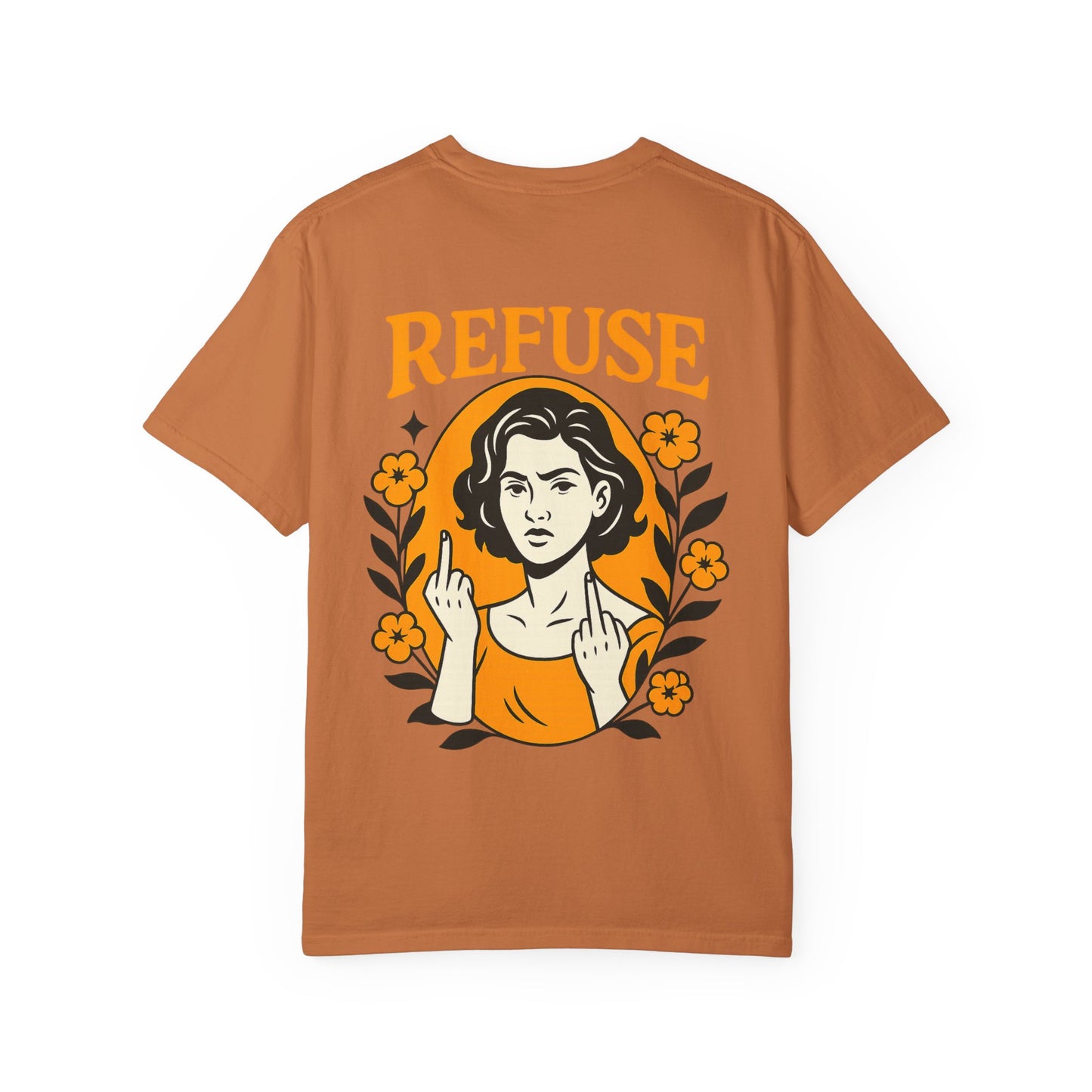 Trendy Graphic Tee for Bold Statement, Lemon & Refusal Design, Unisex Casual Wear, Gift for Friends, Streetwear Style
